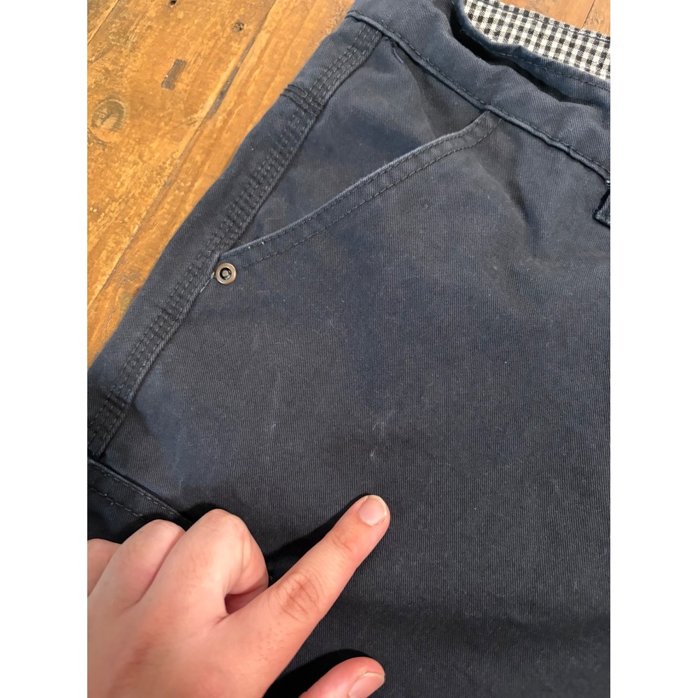 Lacoste Mens Navy Blue Cotton Cargo Shorts Size 36 Vintage Utility Pockets - Picture 10 of 16